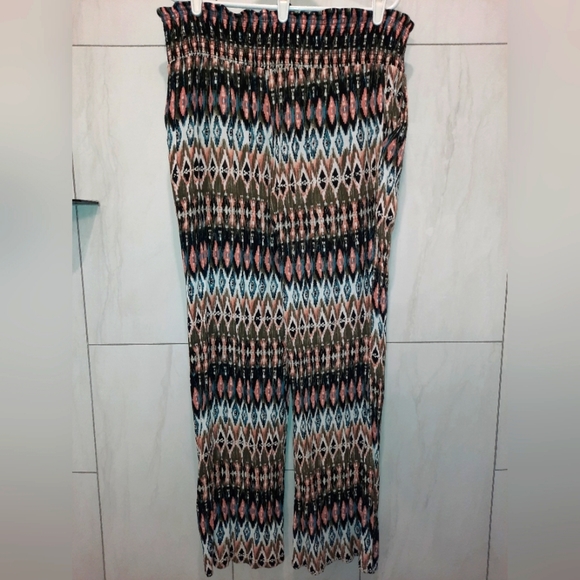 Peace & Pearls soft print pullon flowy pant size XXL 2X excellent used condition - Picture 5 of 8